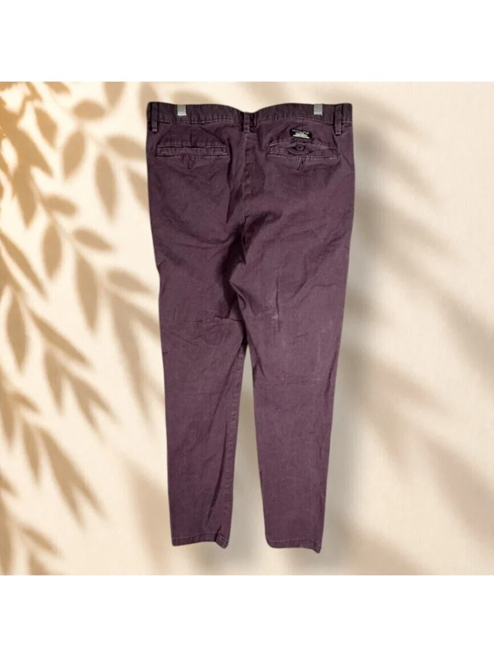 Banana Republic Jeans Men 32*34 Purple Denim Dark Wash Skinny Mid Rise Stretch